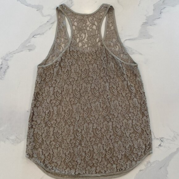 Aritizia Wilfred - Lace Textured, Sage/Grey, Racerback, Sleeveleess Tank, Size S - Picture 5 of 7